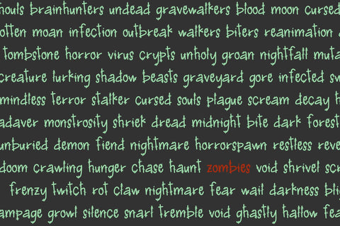 Zombie Dust Monster Font Font Beck McCormick 