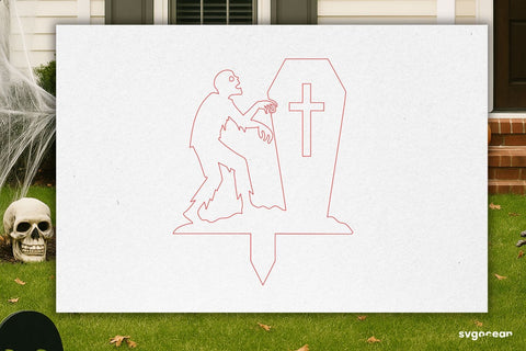 Zombie Garden Stake Laser Cut SVG SvgOcean 