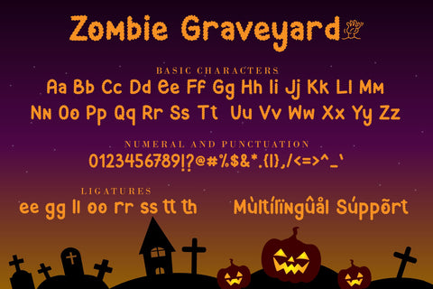 Zombie Graveyard Font AEN Creative Store 