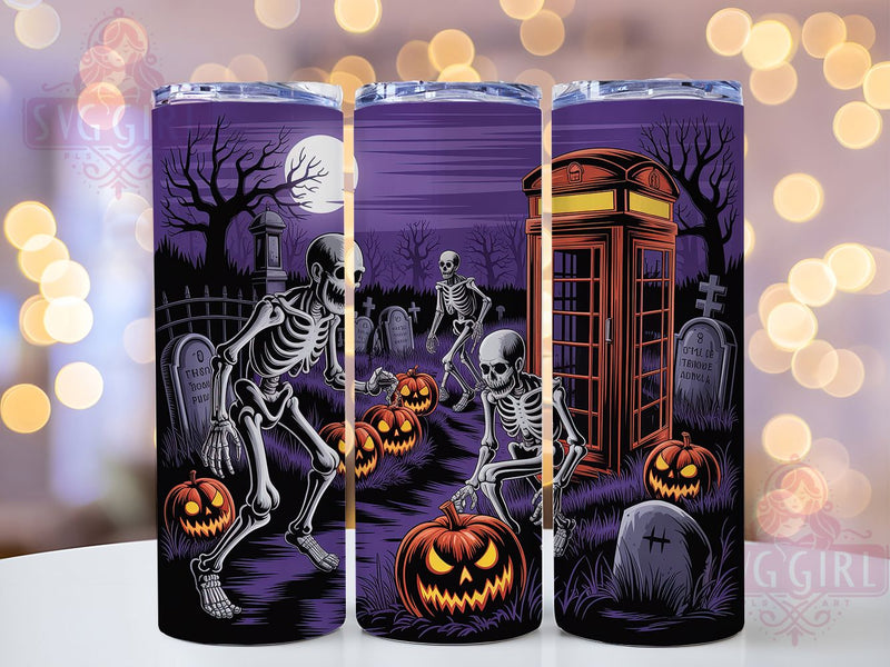 Zombie Graveyard Gothic Halloween Tumbler, Halloween Horror Wrap, Spooky Graveyard Sublimation, Undead Skull Drinkware, Creepy Halloween Cup, Gothic Graveyard Tumbler, Haunted Zombie Design Sublimation SvggirlplusArt 