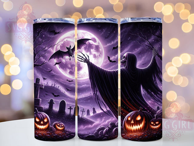 Zombie Graveyard Gothic Halloween Tumbler, Halloween Horror Wrap, Spooky Graveyard Sublimation, Undead Skull Drinkware, Creepy Halloween Cup, Gothic Graveyard Tumbler, Haunted Zombie Design Sublimation SvggirlplusArt 