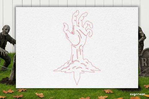 Zombie Hand Garden Stake Laser Cut SVG SvgOcean 