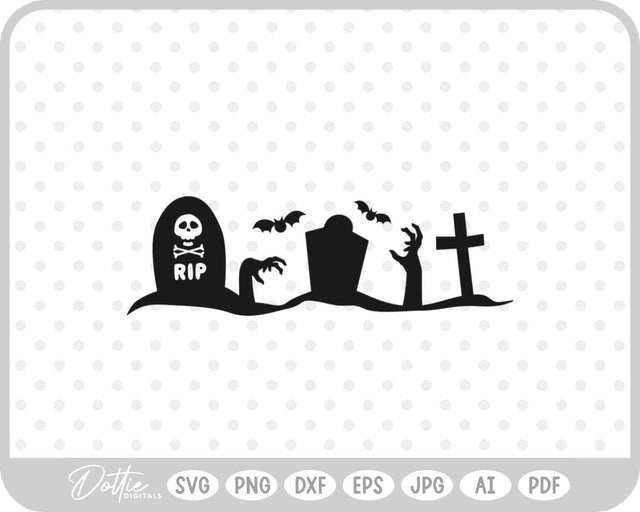 Zombie Hand Halloween SVG DottieDigitals 