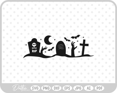 Zombie Hand Halloween SVG DottieDigitals 