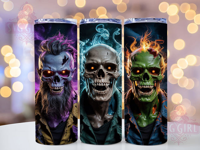 Zombie Horror Gamer Tumbler Wrap, Zombie Theme Gift, Gaming Horror Art, Undead Pattern Gift, Gothic Gaming Style, Dark Fantasy Theme, Apocalypse Game Art Sublimation SvggirlplusArt 