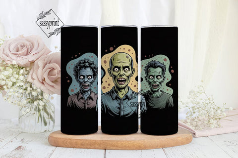 Zombie Trio 20oz Tumbler Wrap Sublimation sassyprint 