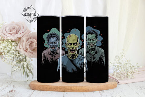 Zombie Trio 20oz Tumbler Wrap Sublimation sassyprint 