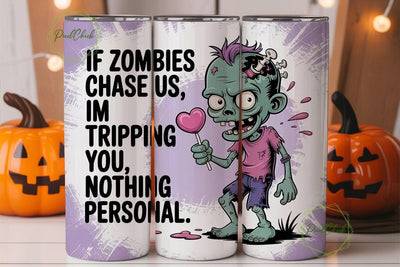 Zombie Valentine 20oz Tumbler Wrap Sublimation PixelChick 