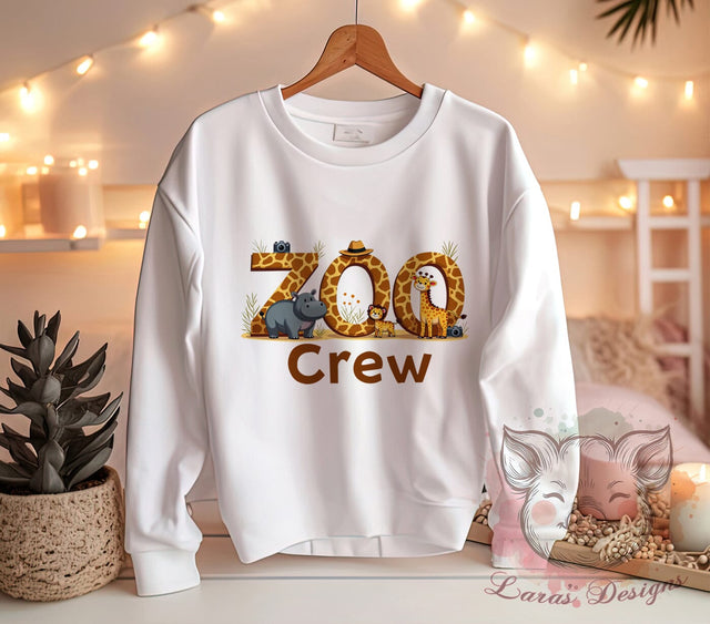 Zoo Crew, Animal PNG, Sublimation Design, Digital Download, Cute Animals, Zoo Theme, Kids Decor, Wildlife Art Sublimation Lara' s Designs 