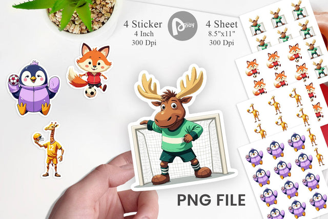 Zoo Football Team Sticker Sublimation artnoy 