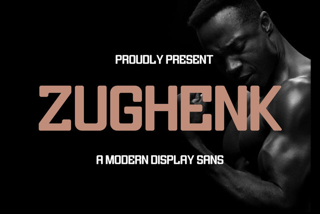 Zughenk - Modern Display Sans Font studioalmeera 