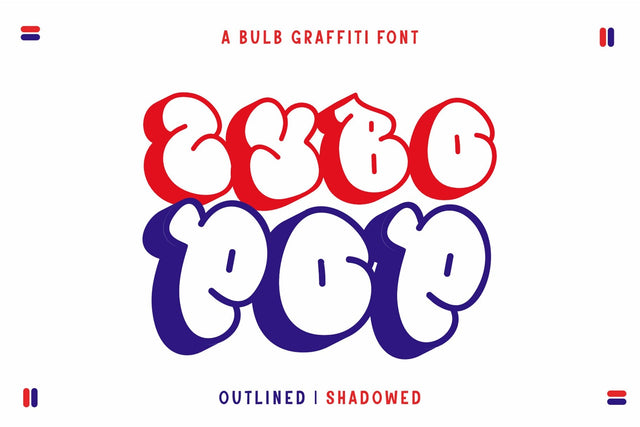Zybo Pop - A bulb, Balloon, Chubby Graffiti Font Font Mozzatype 