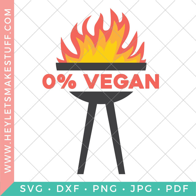 0% Vegan SVG Hey Let's Make Stuff 