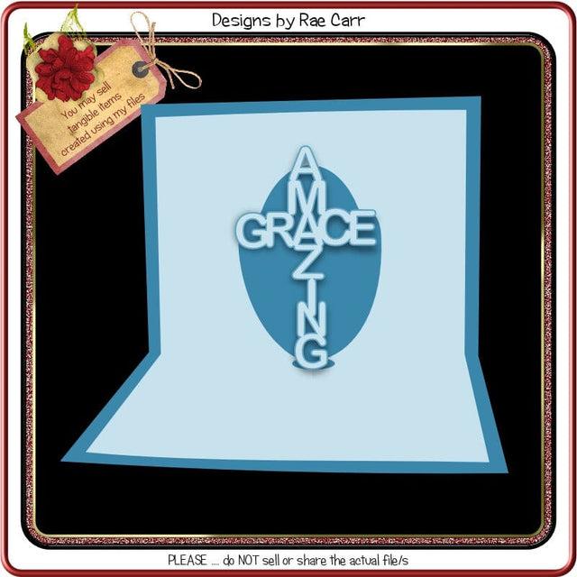 003 Amazing Grace Pop Up Insert Multiple Machine Formats SVG Designs by Rae 
