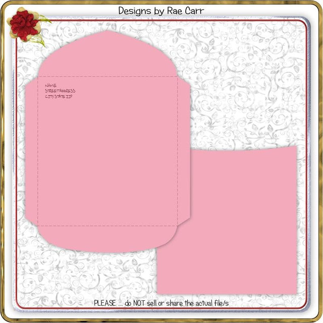 023 2 Piece Envelope SVG Designs by Rae 