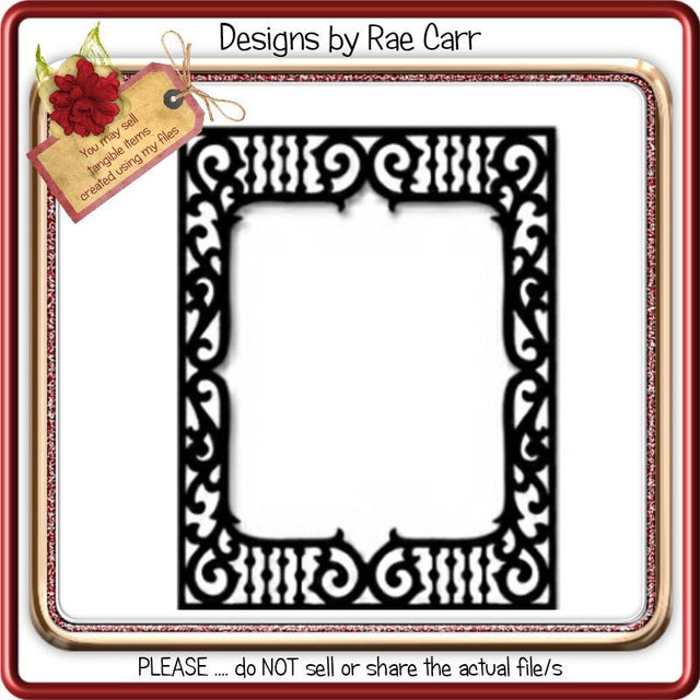 030 Fancy Ironwork Frame SVG Designs by Rae 
