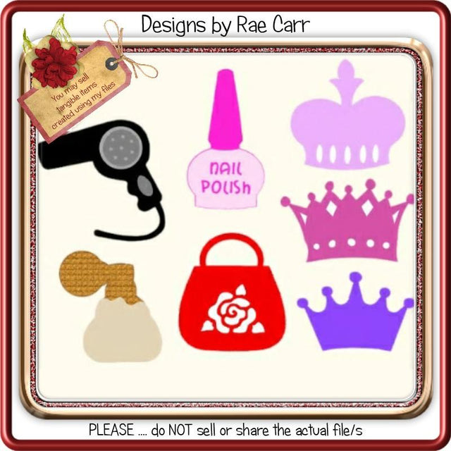 032 Girly Things Diecuts SVG Designs by Rae 
