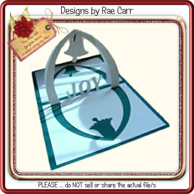 044 Joy Christmas Pop Up Card Insert SVG Designs by Rae 