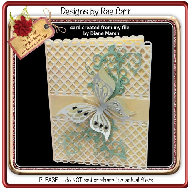 045 Pretty Lattice Card SVG Designs by Rae 
