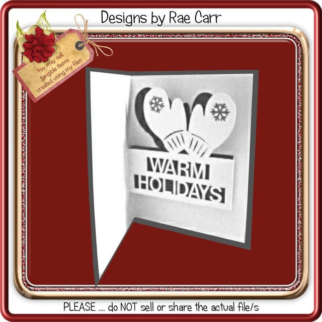047 Christmas Pop Up Card Insert SVG Designs by Rae 