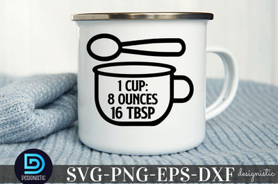 1 cup: 8 ounces 16 tbsp, Kitchen Monogram SVG SVG DESIGNISTIC 
