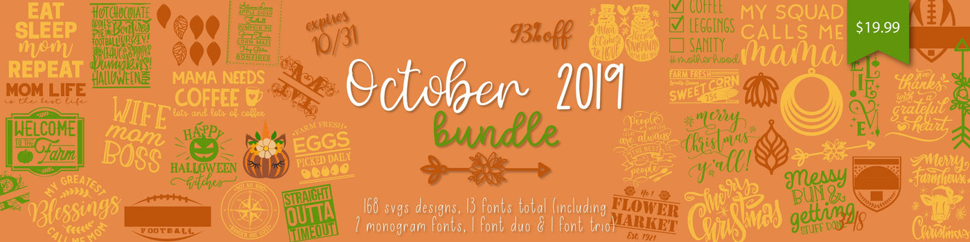 1 DAY LEFT - October 2019 Bundle
