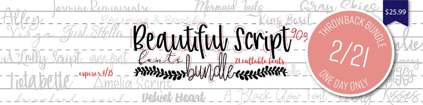 1 Day Only: Beautiful Script Fonts Bundle