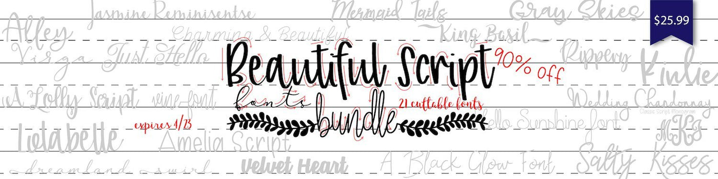 1 Day Only: Beautiful Script Fonts Bundle