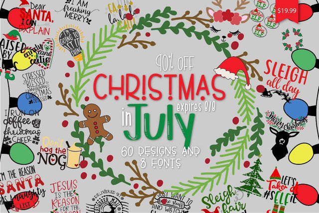 1 DAY ONLY: Christmas in July Bundle Bundle So Fontsy Design Shop 