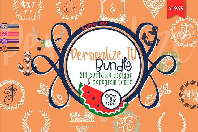 1 DAY ONLY: Personalize It! Bundle Bundle So Fontsy Design Shop 