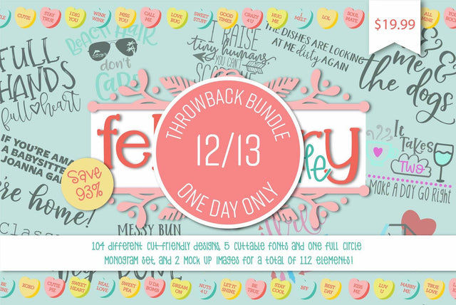 1 DAY ONLY: So Fontsy February 2018 Bundle (Giveaway Winner) Bundle So Fontsy Design Shop 