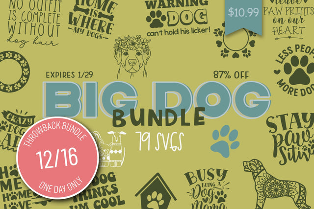 1 Day Only Throwback: Big Dog Design Bundle Bundle So Fontsy Design Shop 