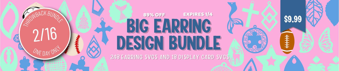 1 Day Only Throwback: Big Earring Design Bundle