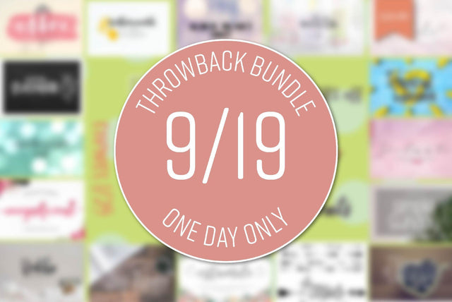 1 Day Only Throwback: Big Fonts Bundle Bundle So Fontsy Design Shop 