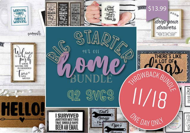 1 Day Only Throwback: Big Starter Home Bundle Bundle So Fontsy Design Shop 