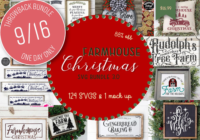 1 Day Only Throwback: Farmhouse Christmas SVG Bundle 3.0 Bundle So Fontsy Design Shop 