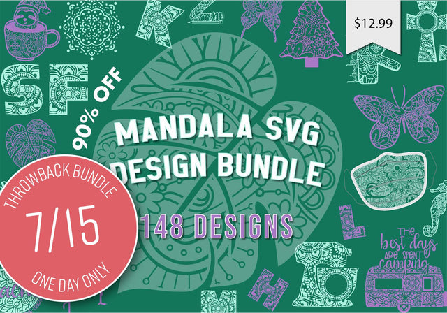 1 Day Only Throwback: Mandala SVG Design Bundle Bundle So Fontsy Design Shop 