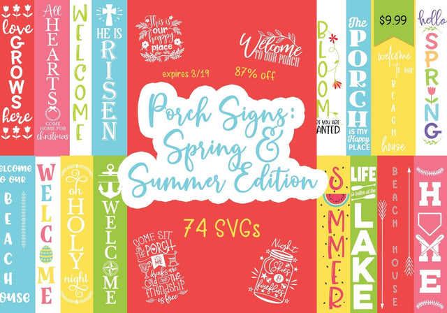 1 Day Only Throwback! Porch Signs SVG Design Bundle: Spring and Summer Edition Bundle So Fontsy Design Shop 