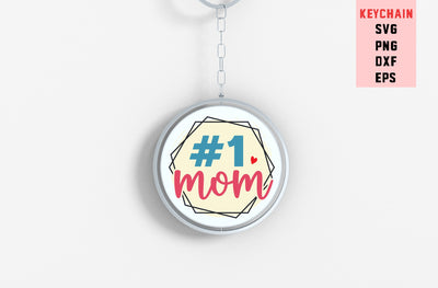 #1 Mom, Round Key ring SVG SVG MD mominul islam 