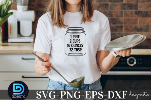 1 pint: 2 cups 16 ounces 32 tbsp, Kitchen Monogram SVG SVG DESIGNISTIC 