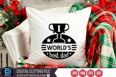 1 world's best dad SVG SVG DESIGNISTIC 