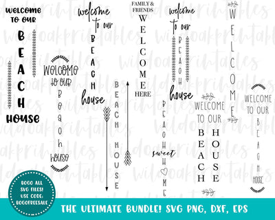 10 beach house porch signs svg bundle, beach porch bundle signs svg, welcome porch sign svg, beach house sign svg, home sweet home sign SVG WildOakSVG 