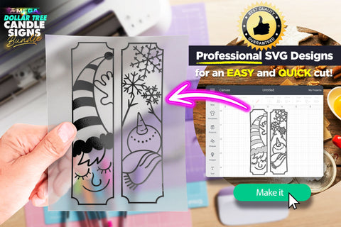 10 Christmas Candle Designs | Dollar Tree | SVG Bundle SVG The Vintage Signs Shop 