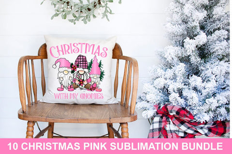 10 Christmas Pink Sublimation Bundle SVG fokiira 