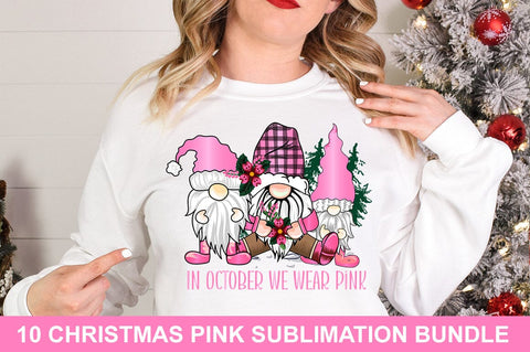 10 Christmas Pink Sublimation Bundle SVG fokiira 