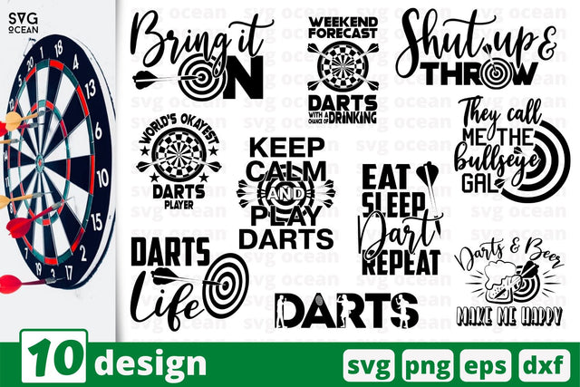 10 Darts quotes cricut svg SVG SvgOcean 