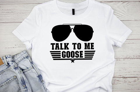 Talk to Me Goose Top Gun SVG Cut File Design 