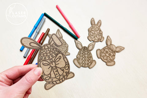 10 DIY Easter Eggs Multilayer Laser Cut Design, Multilayer Laser Cut Files, Mandala, Round Sign SVG, 3D Designs, Mini Design Bundles SVG LaserCutano 