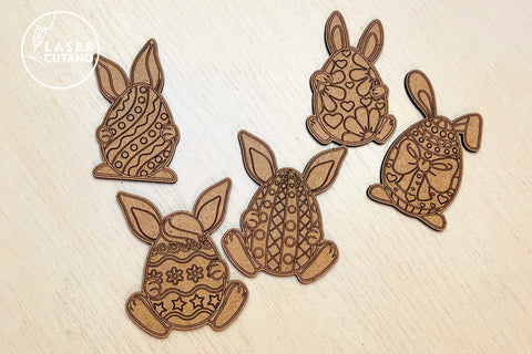 10 DIY Easter Eggs Multilayer Laser Cut Design, Multilayer Laser Cut Files, Mandala, Round Sign SVG, 3D Designs, Mini Design Bundles SVG LaserCutano 