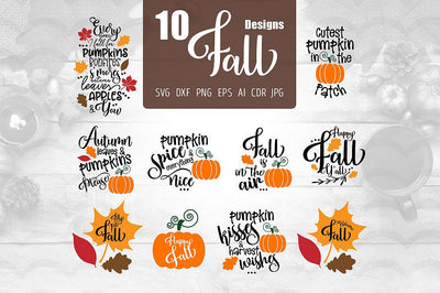 10 Fall Designs SVG SVG VectorSVGdesign